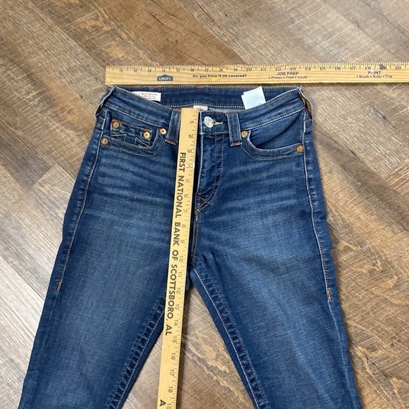 NWOT TRUE RELIGION HALLIE HIGH RISE SUPER SKINNY SZ 27 - Picture 7 of 15